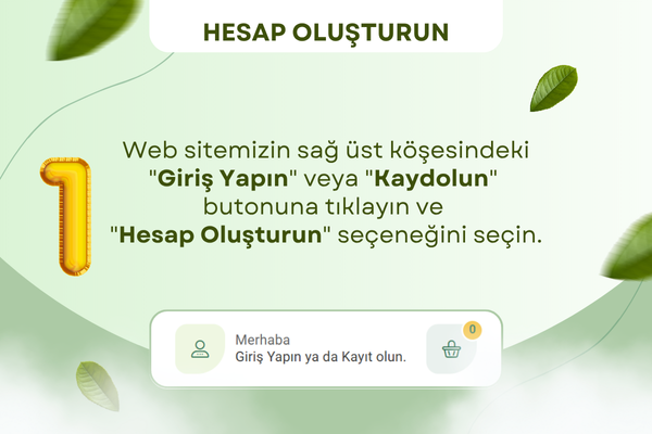 1. Adım: Hesap oluşturun