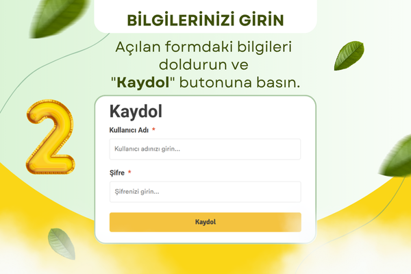 2. Adım: Bilgilerinizi girin